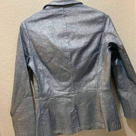 lola and sophie metallic blue blazer XS - Picture 5 of 8